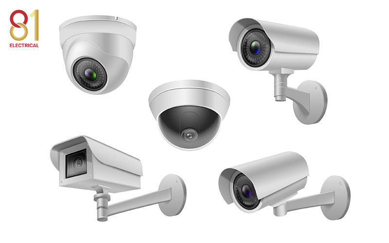 A variety of CCTV camera types.